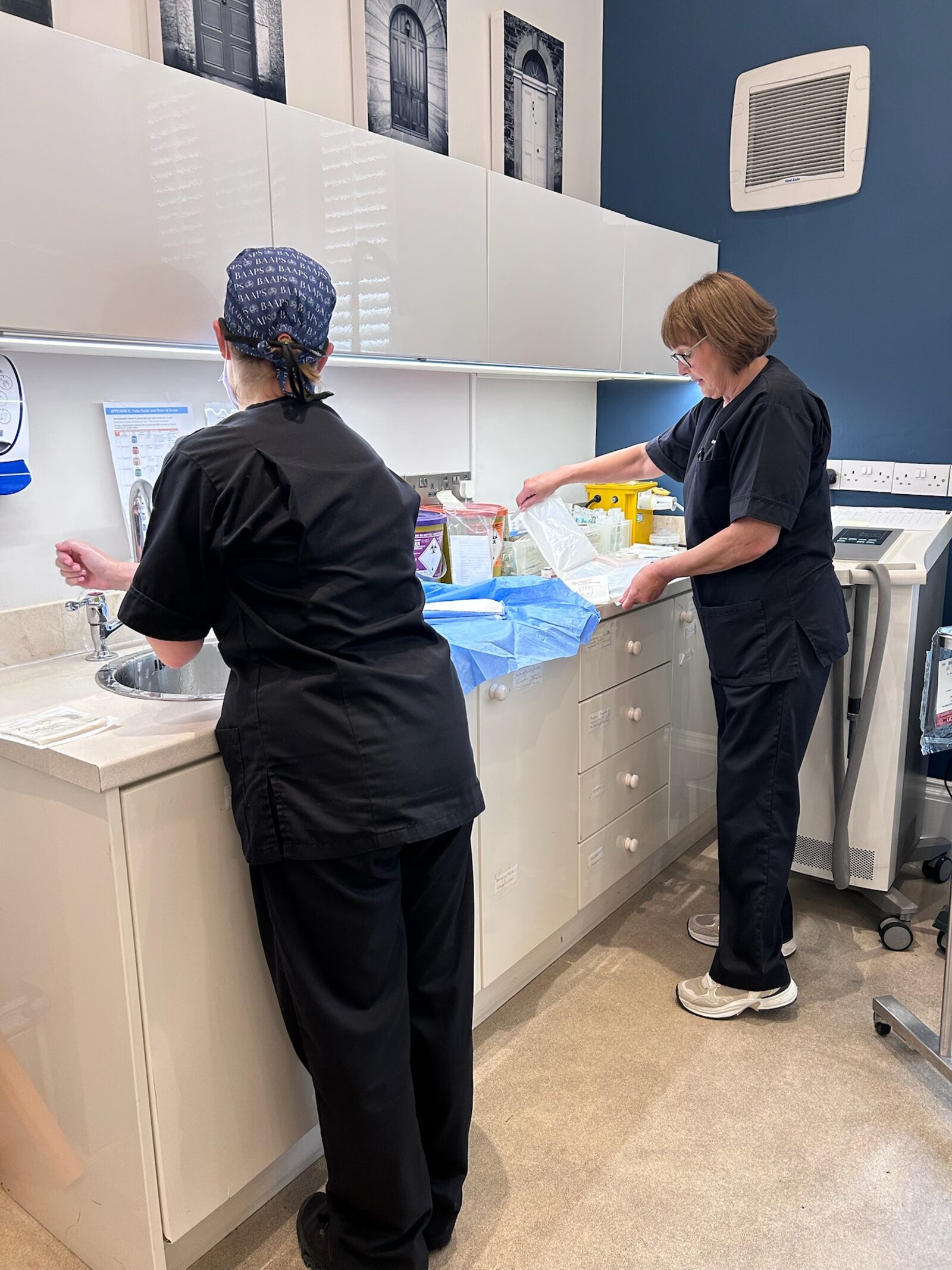 A treatment room at Cove Lodge Clinic prepared for a procedure